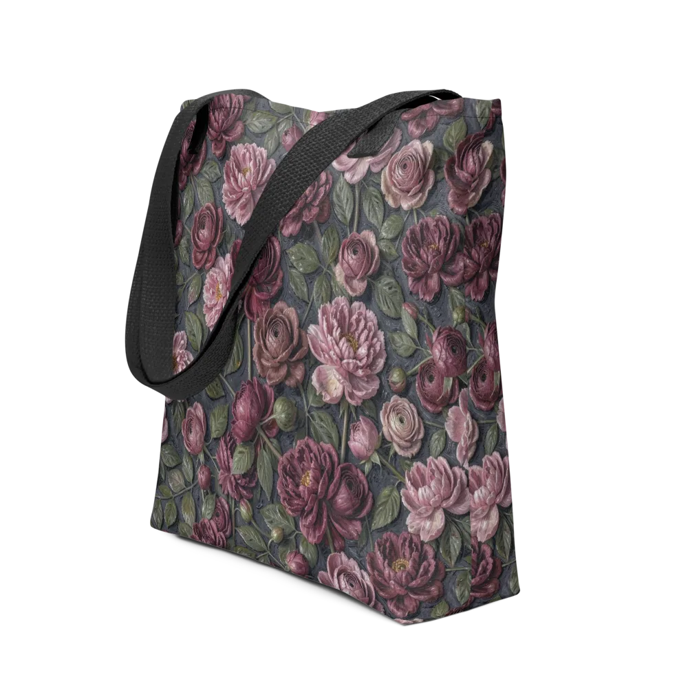 Velvet Peony on Tote Bag — Front