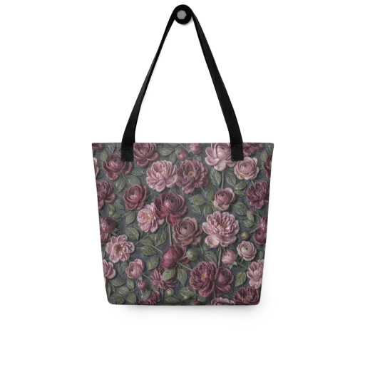 Velvet Peony on a Tote Bag