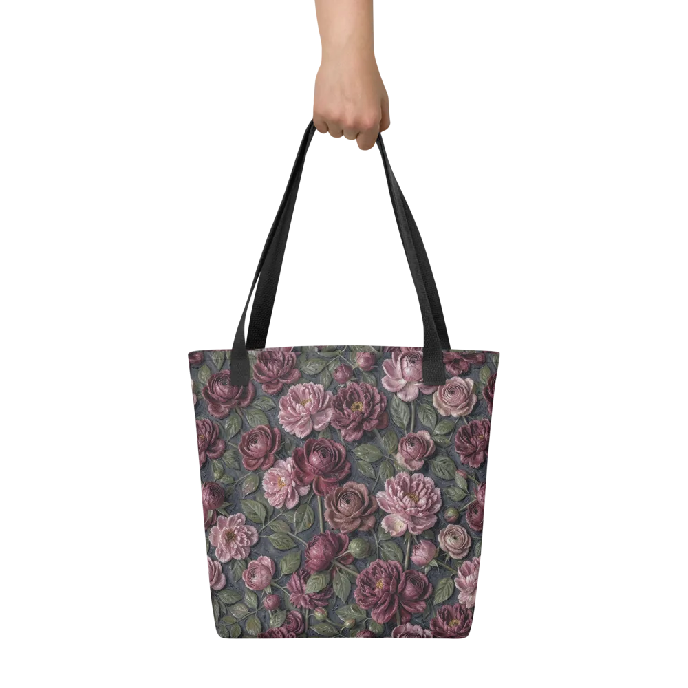 Velvet Peony on Tote Bag — Front