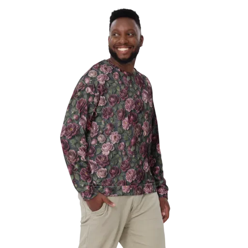 Velvet Peony on a Sweatshirt