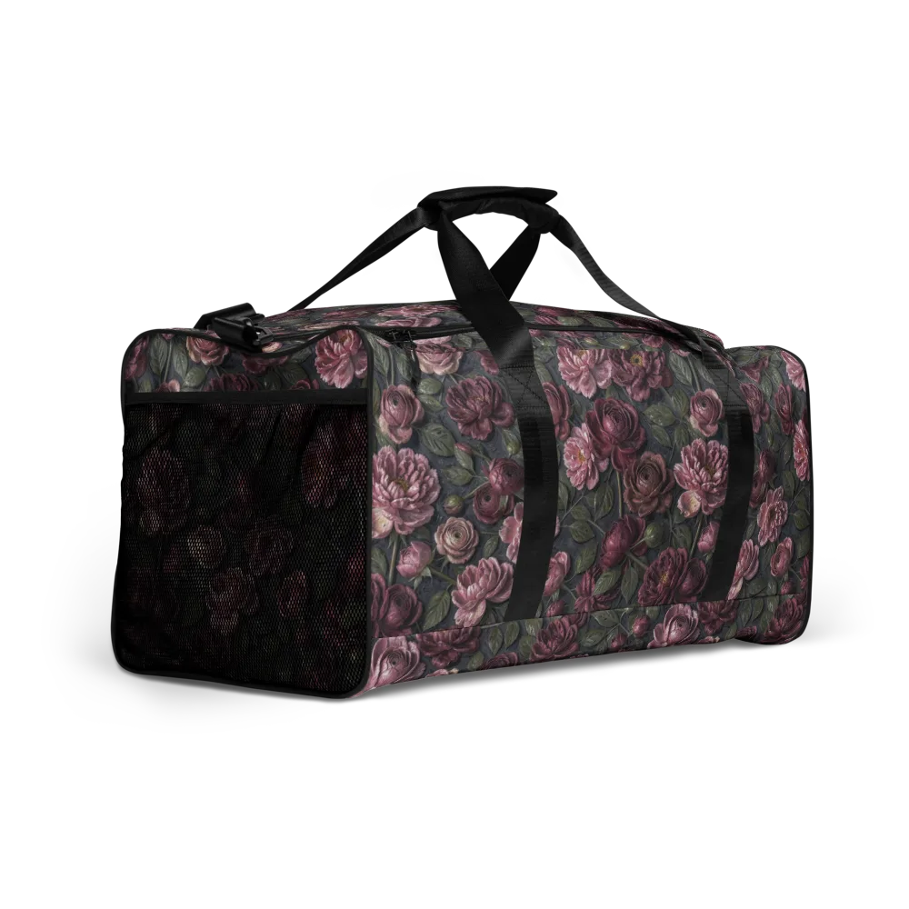 Velvet Peony on Duffle Bag — Right Front