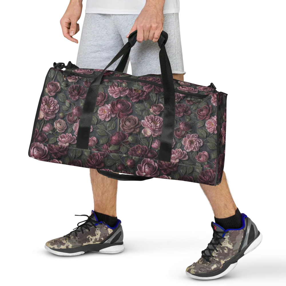 Velvet Peony on Duffle Bag — Front