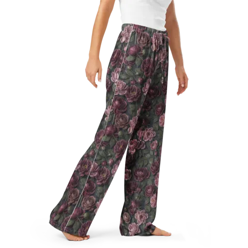 Velvet Peony Women's Pajama Pants on model