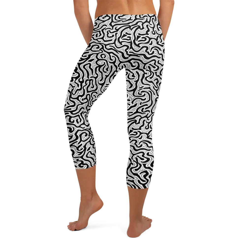 Inked Dreams on Capri Leggings — Back