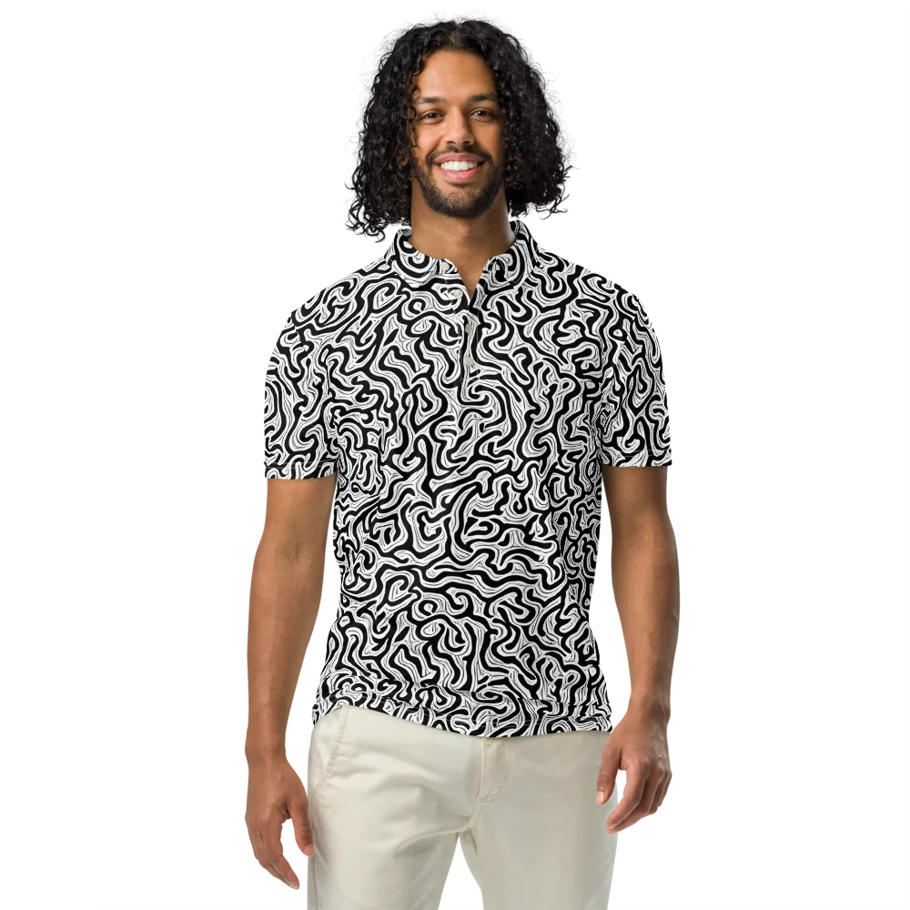 Inked Dreams on Men's Slim Fit Polo Shirt — Front