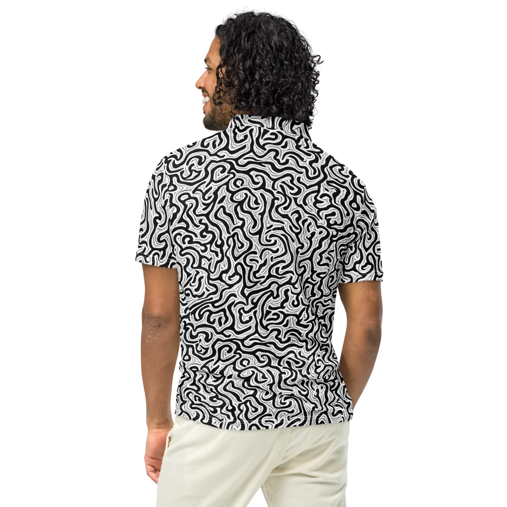 Inked Dreams on Men's Slim Fit Polo Shirt — Back