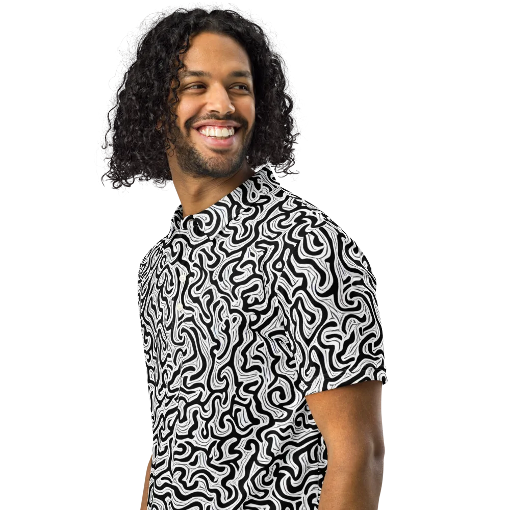 Inked Dreams on Men's Slim Fit Polo Shirt — Left Front