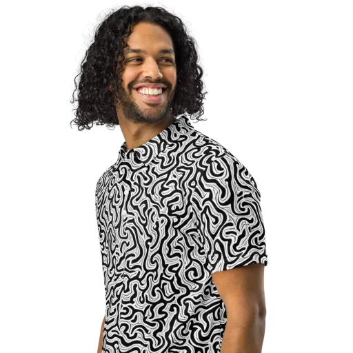 Inked Dreams on a Men's Slim Fit Polo Shirt