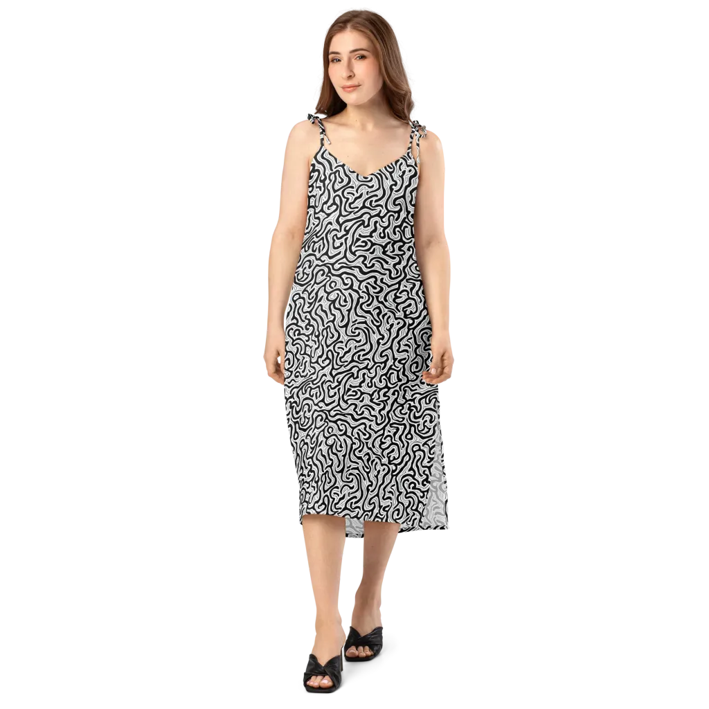Inked Dreams on Slip Dress — Front