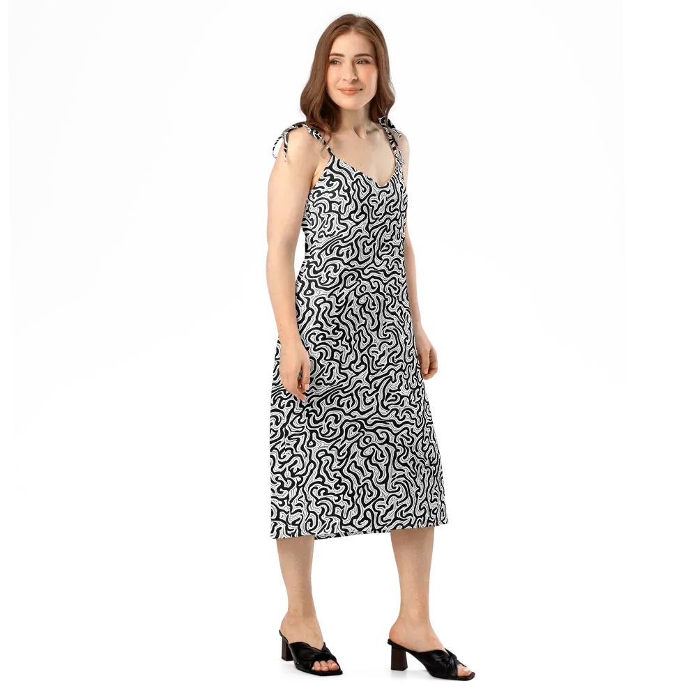 Inked Dreams on Slip Dress — Right Front