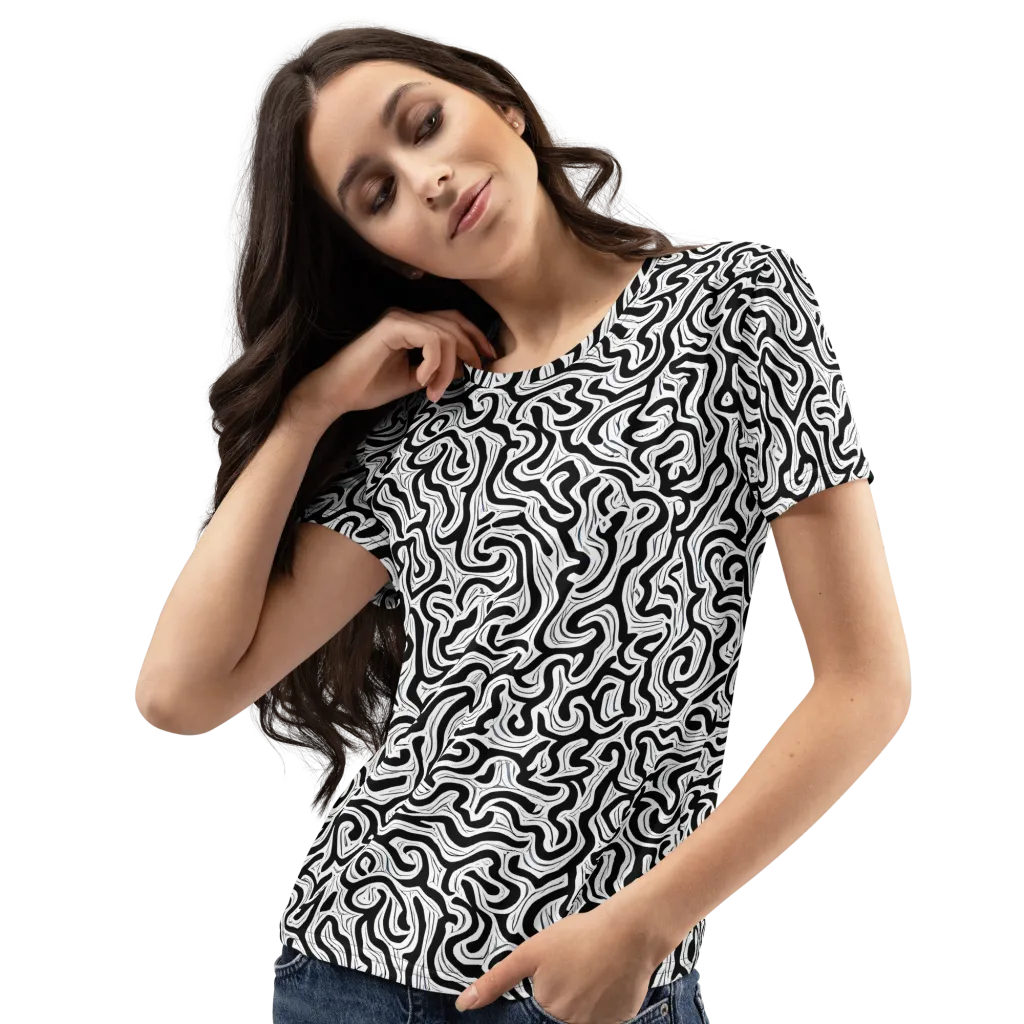 Inked Dreams on Women's Crew Neck T-Shirt — Left Front