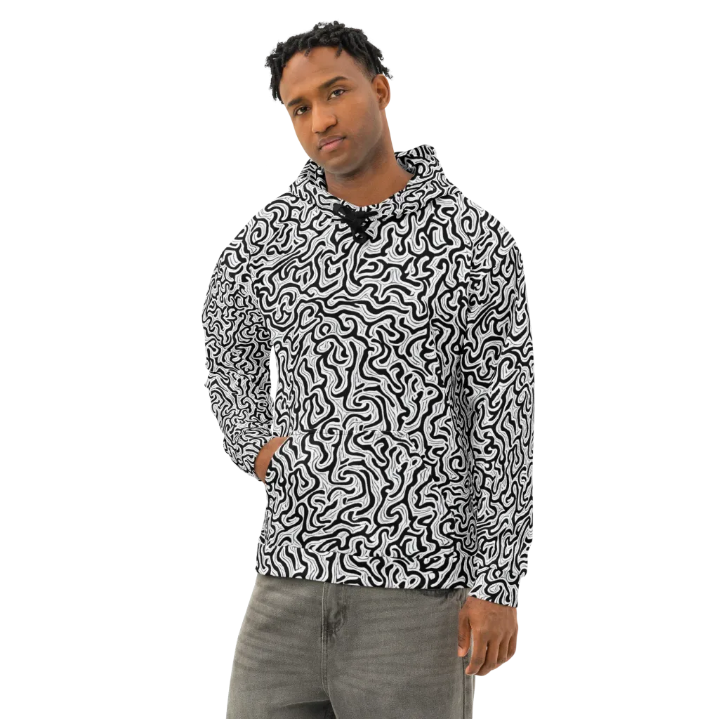 Inked Dreams on Cotton Hoodie — Left Front