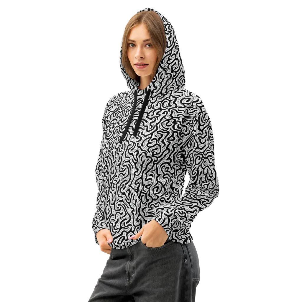 Inked Dreams on Cotton Hoodie — Left Front