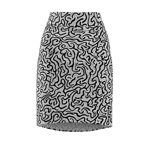 Inked Dreams on a Pencil Skirt