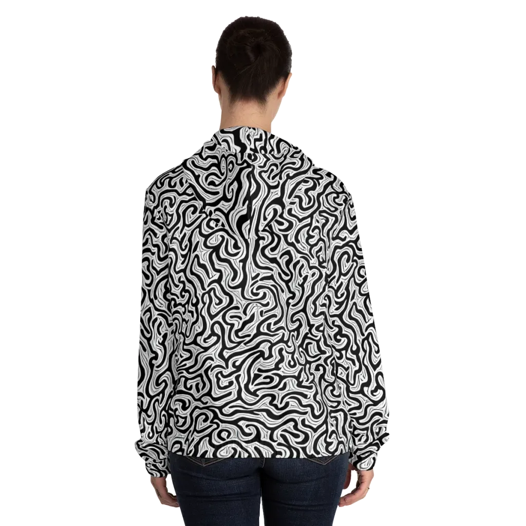 Inked Dreams on Women's Full-Zip Hoodie — Back On Person