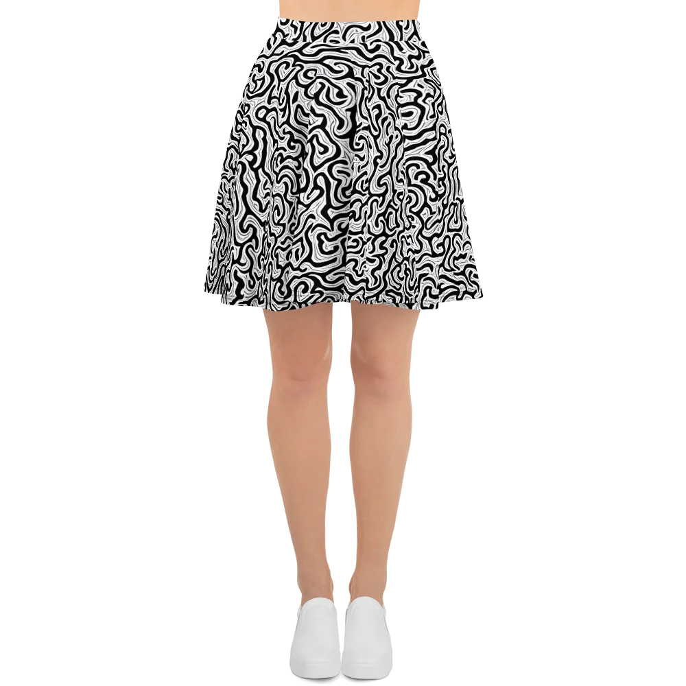 Inked Dreams on Skater Skirt — Front