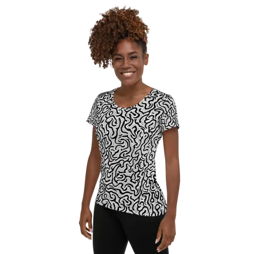 Inked Dreams on a Women's Athletic T-Shirt