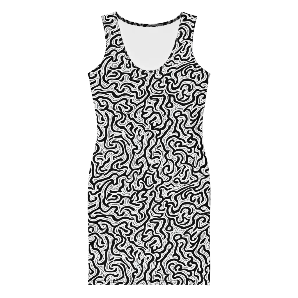 Inked Dreams on Bodycon Dress — Front