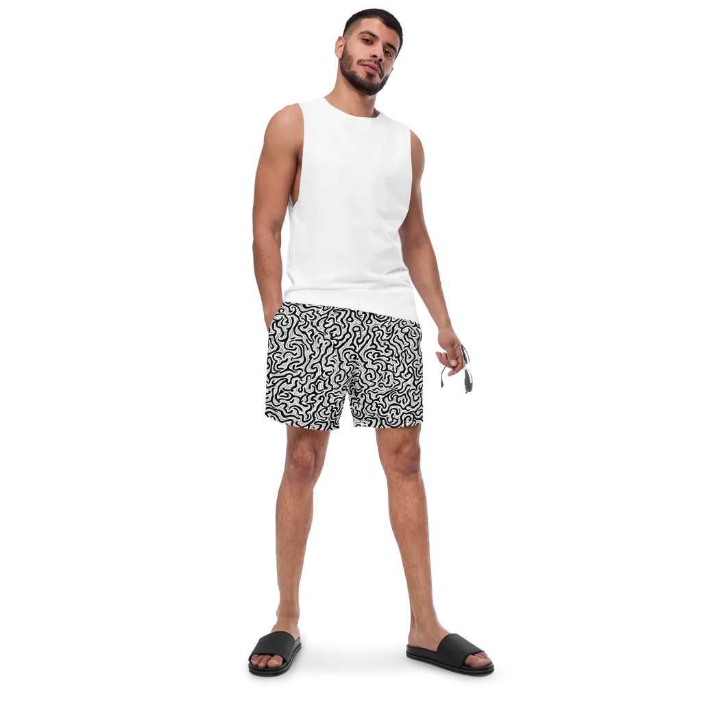 Inked Dreams on Swim Trunks — Front