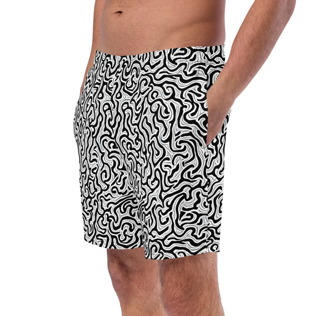 Inked Dreams on Swim Trunks — Left Front