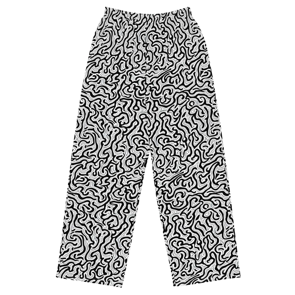 Inked Dreams on Wide-Leg Pants — Front