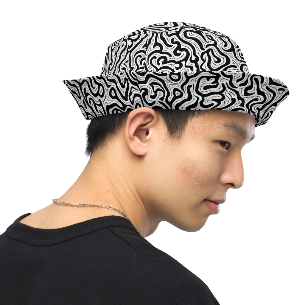 Inked Dreams on Reversible Bucket Hat — Right Outside