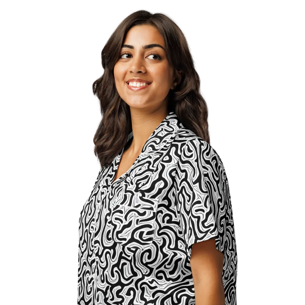 Inked Dreams on Women's Short Sleeve Pajama Top — Left Front