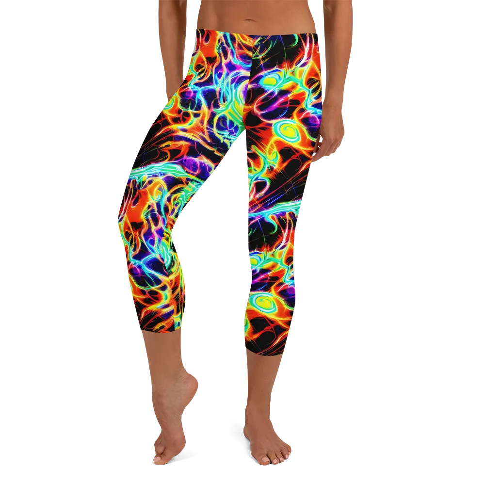 Nightflash on Capri Leggings — Front