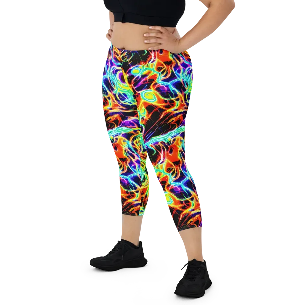 Nightflash on Capri Leggings — Front