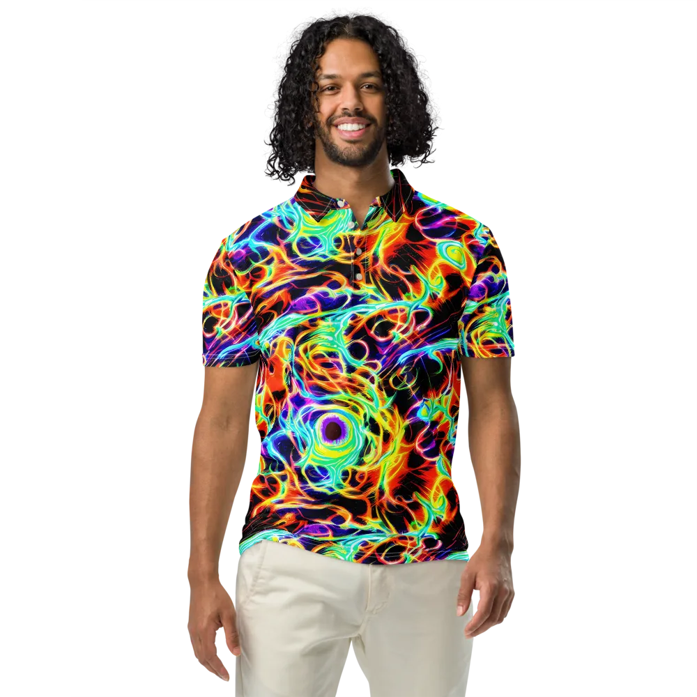 Nightflash on Men's Slim Fit Polo Shirt — Front