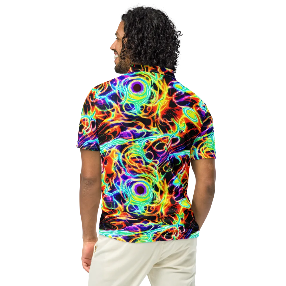 Nightflash on Men's Slim Fit Polo Shirt — Back