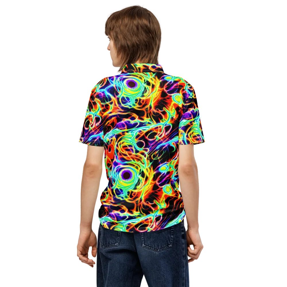 Nightflash on Men's Slim Fit Polo Shirt — Back