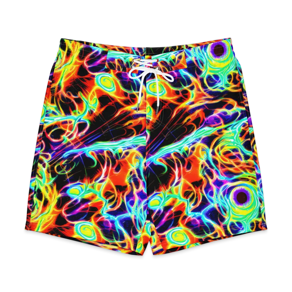 Nightflash on Men's Board Shorts — Front