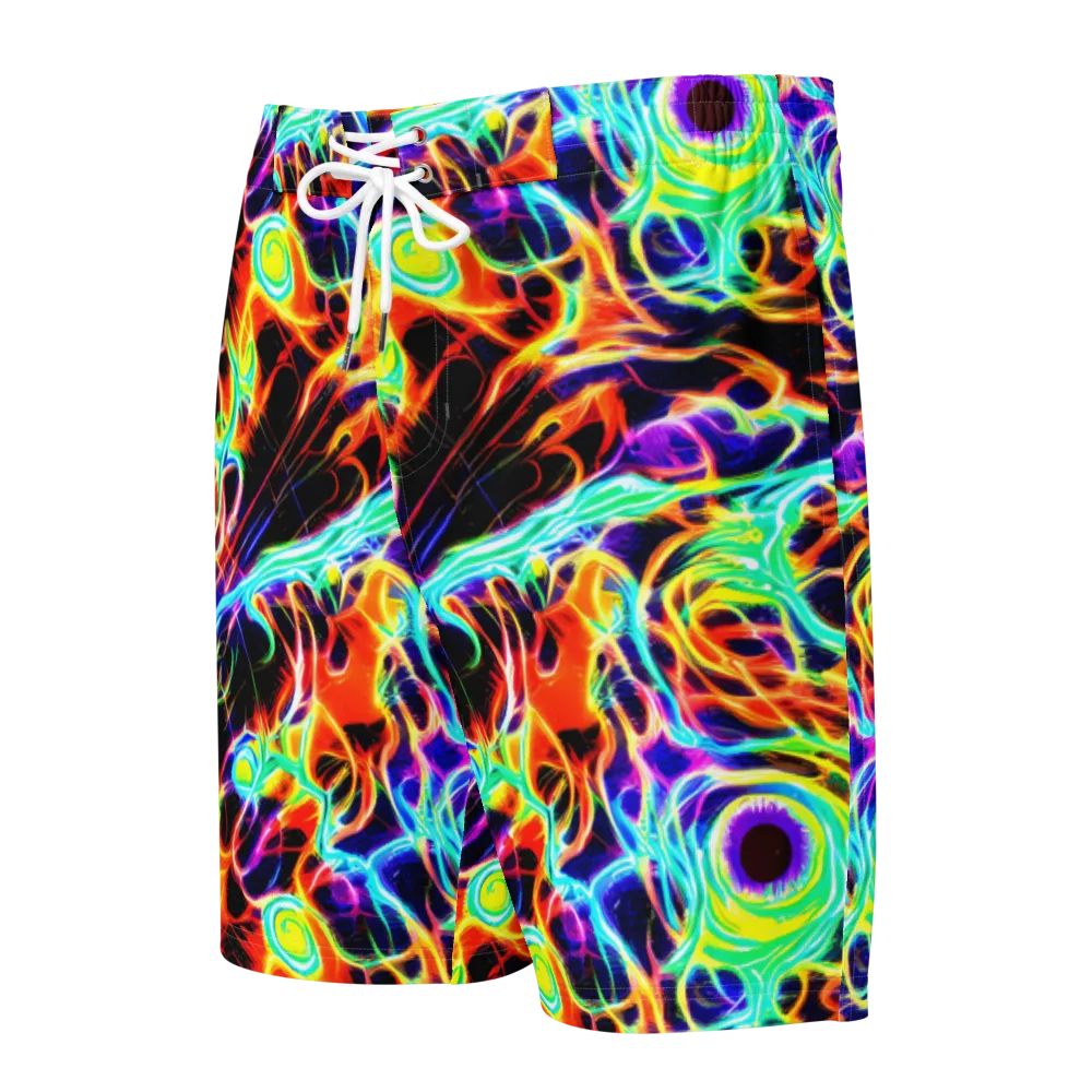 Nightflash on Men's Board Shorts — Front
