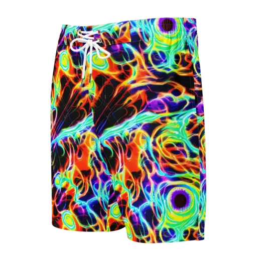 Nightflash on a Men's Board Shorts