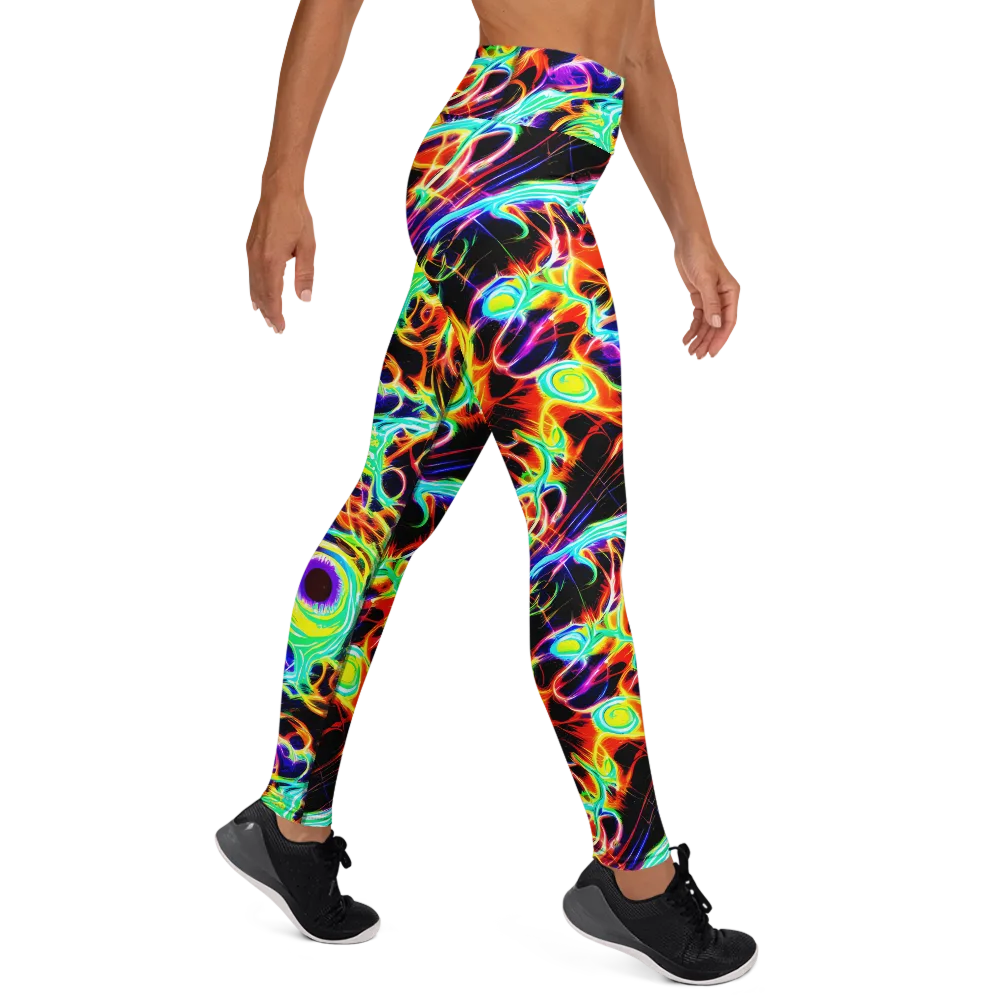 Nightflash on Yoga Leggings — Right