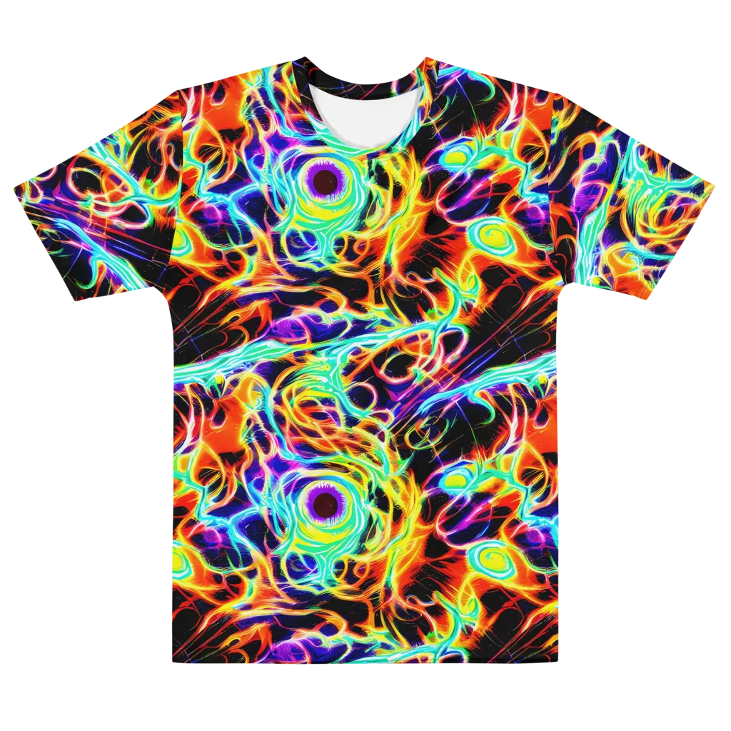 Nightflash on Men's Cotton Crew Neck T-Shirt — Front