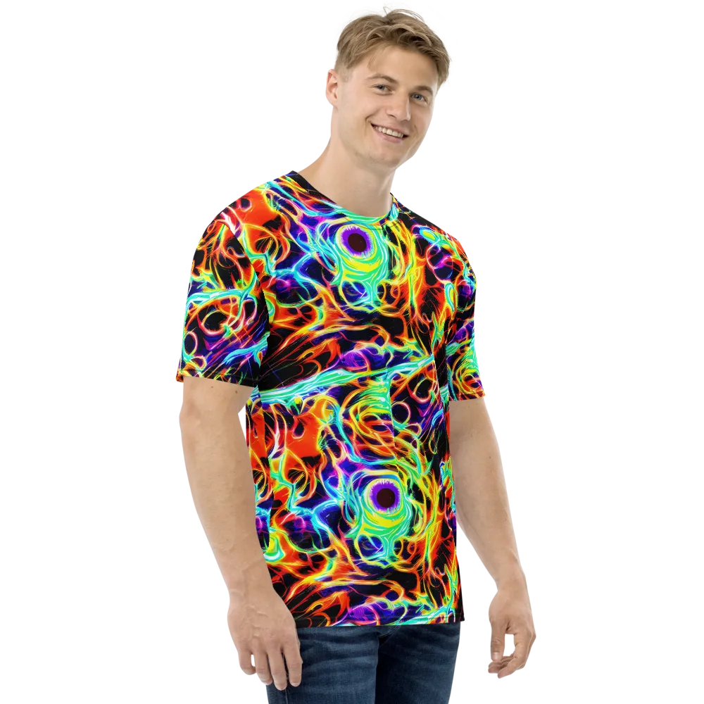 Nightflash on Men's Crew Neck T-Shirt — Right