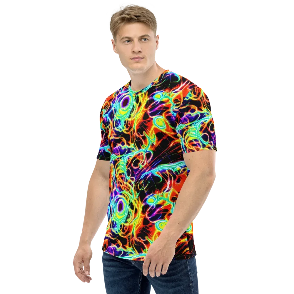 Nightflash on Men's Crew Neck T-Shirt — Left