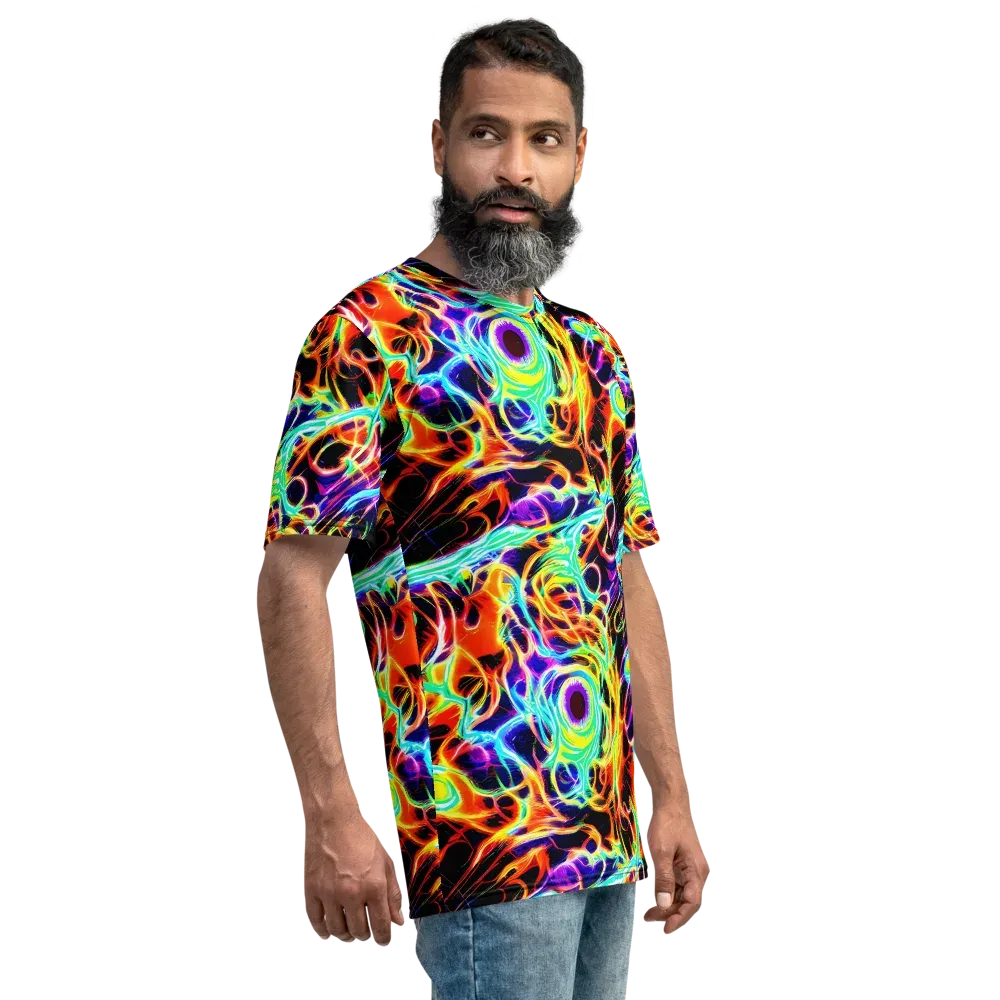 Nightflash on Men's Crew Neck T-Shirt — Right