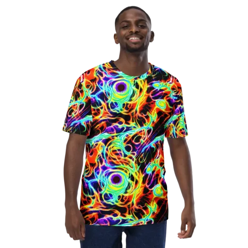 Nightflash on a Men's Crew Neck T-Shirt
