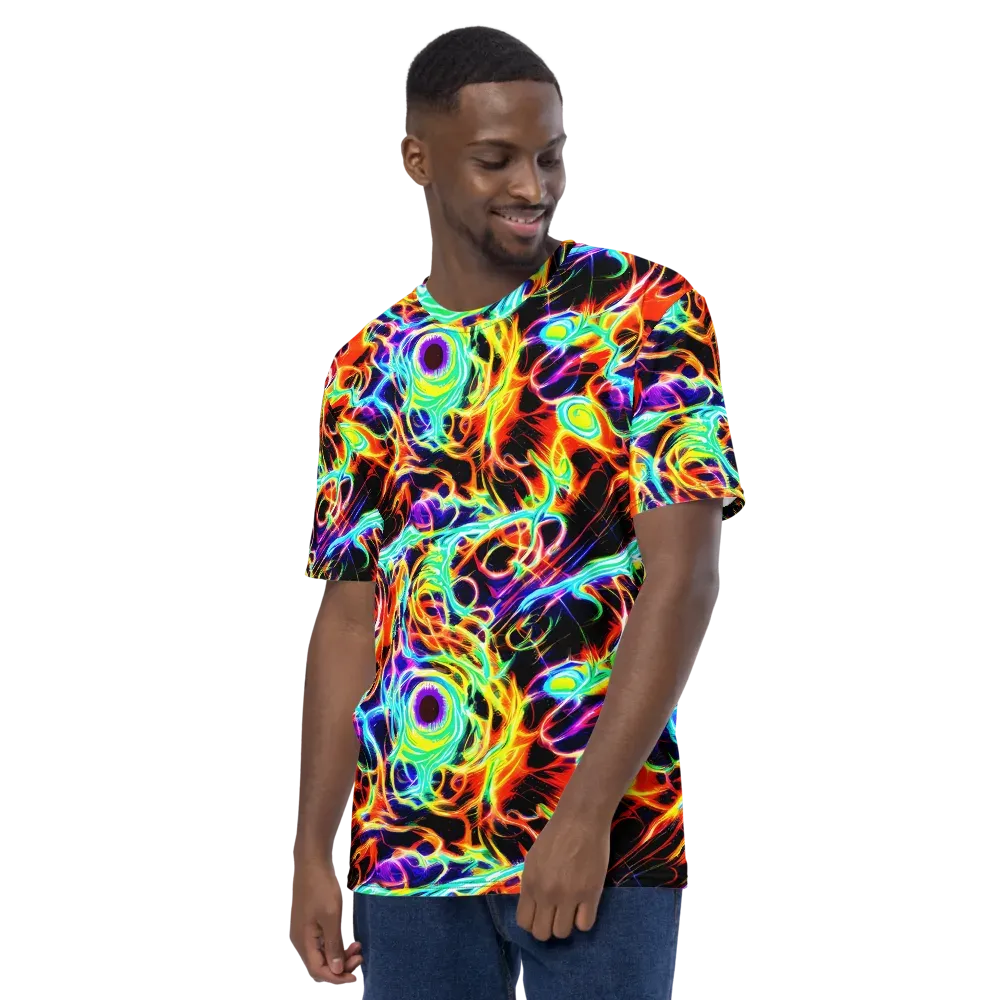 Nightflash on Men's Crew Neck T-Shirt — Left