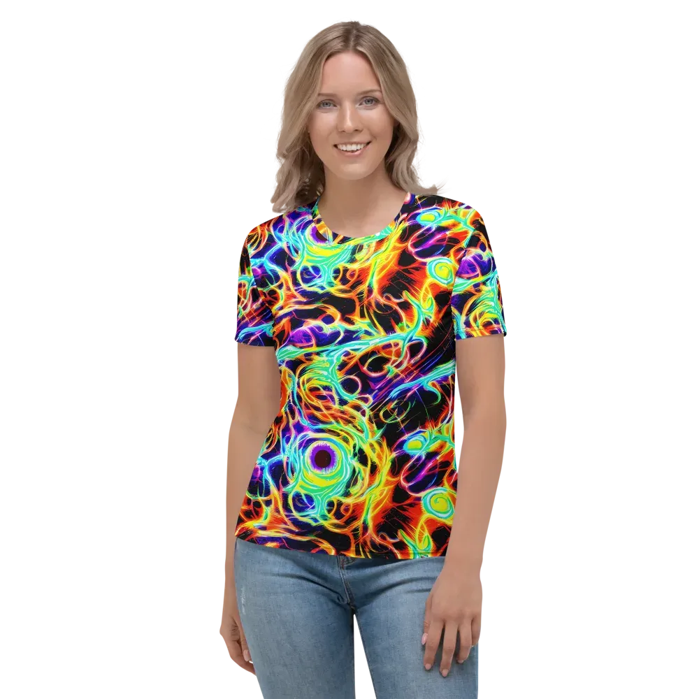 Nightflash on Women's Crew Neck T-Shirt — Front