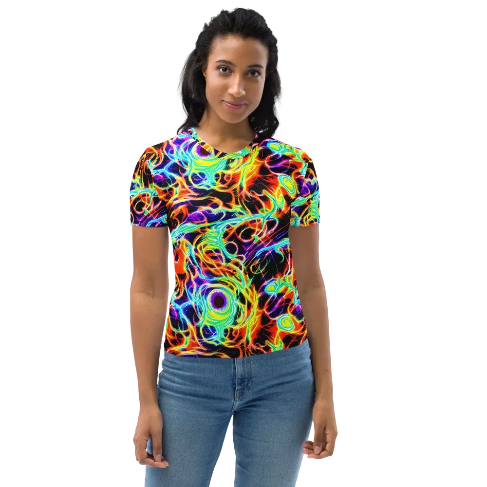 Nightflash on Women's Crew Neck T-Shirt — Front