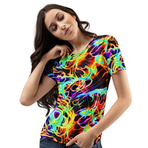 Nightflash on a Women's Crew Neck T-Shirt