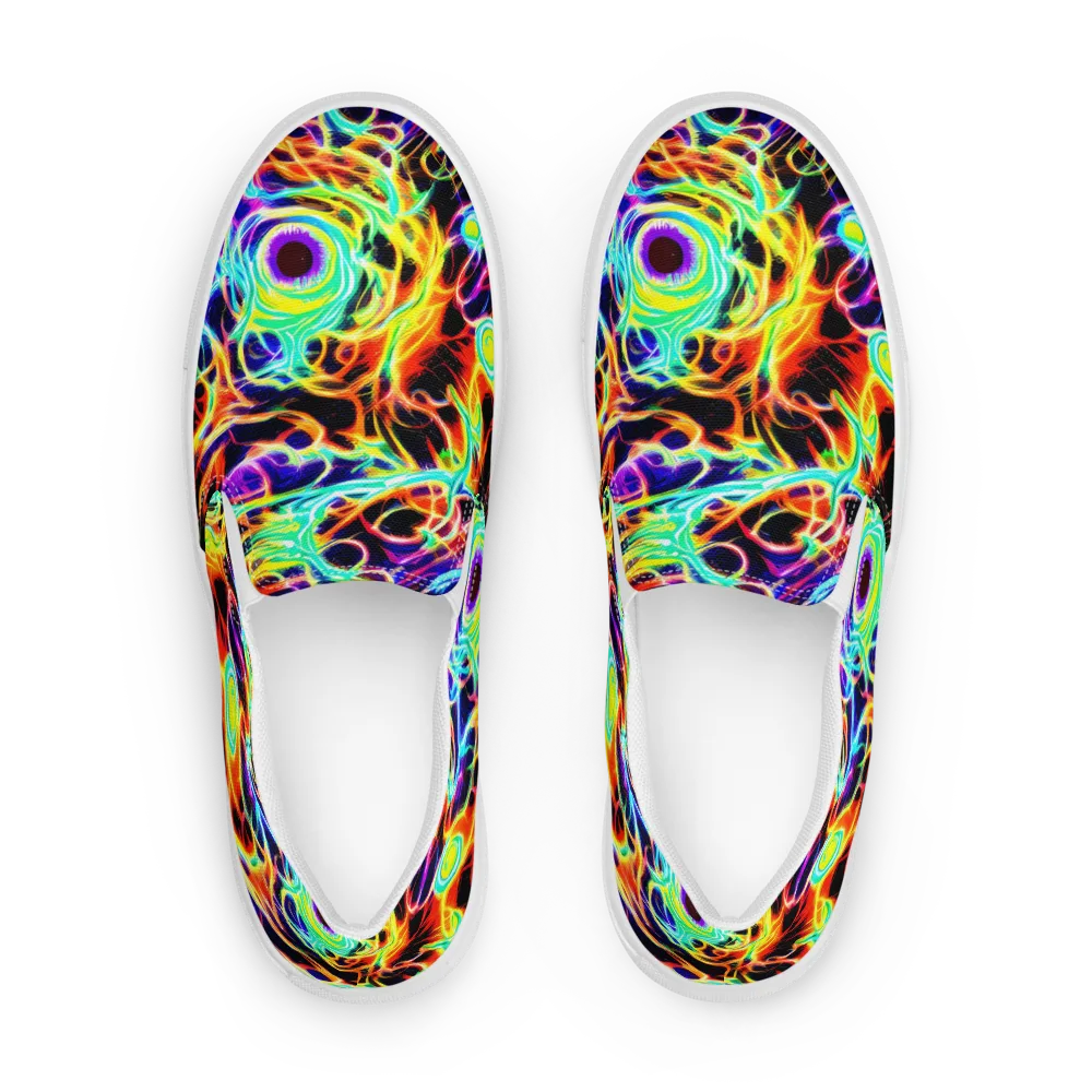 Nightflash on Men's Slip-On Canvas Shoes — Front