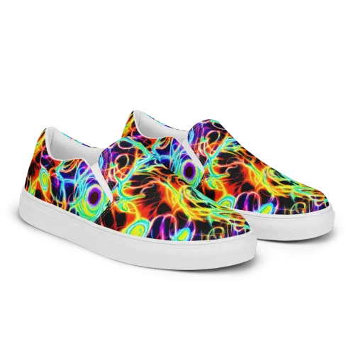 Nightflash on a Men's Slip-On Canvas Shoes