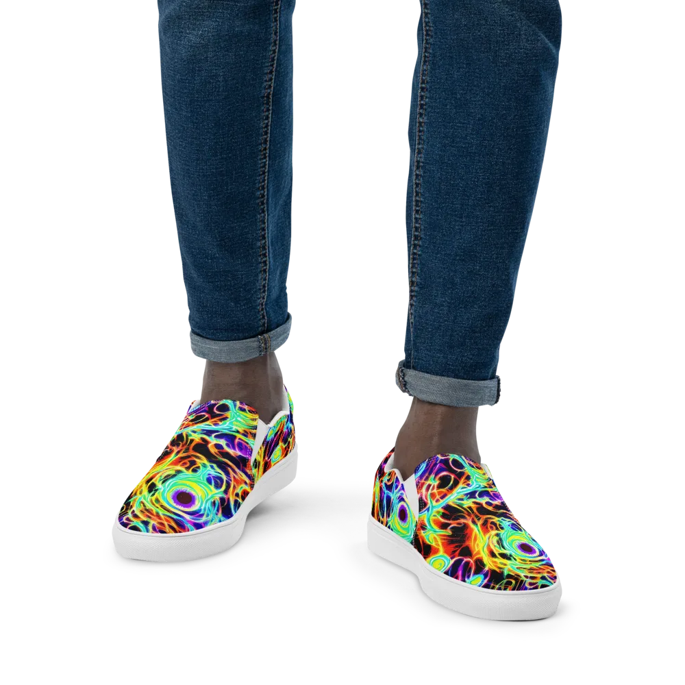 Nightflash on Men's Slip-On Canvas Shoes — Front