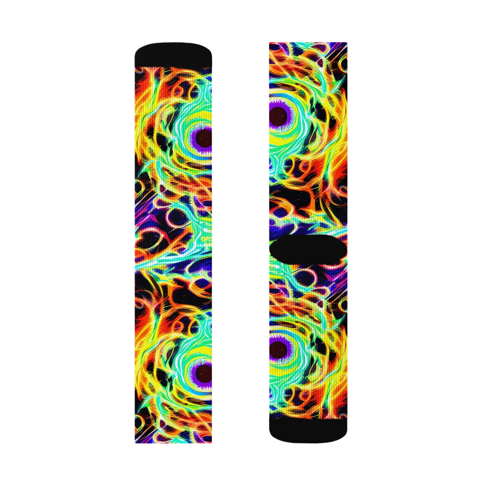 Nightflash on Socks — Left Sock