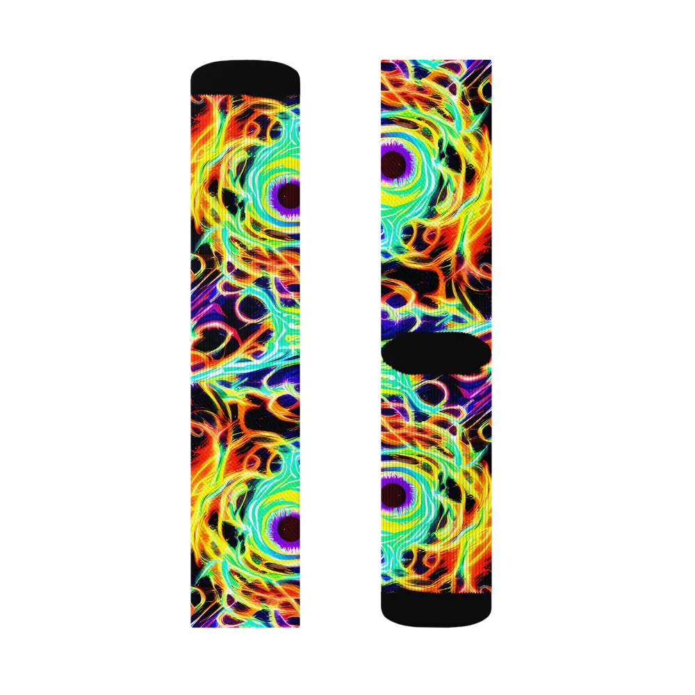 Nightflash on Socks — Right Sock